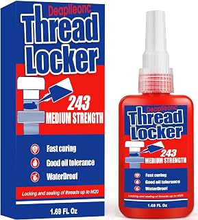 Thread Lockers Medium Strength 243 - Blue Lock Tight Threadlocker, Prevents Nuts from Loosening， Blue Threadlocker（1.69 Fl Ounces）