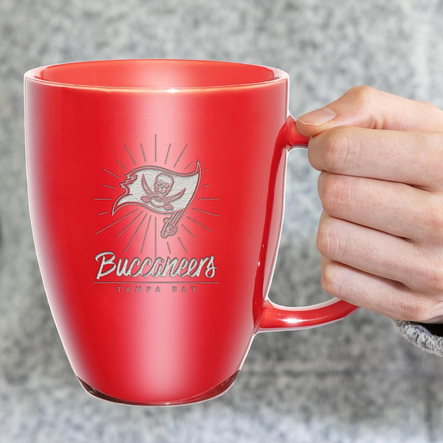 Rico Industries NFL Football Sunburst 18oz Laser Engraved Ceramic Lustre Mug image 3