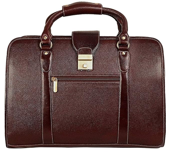 ACEKING Genuine Leather Laptop Bags For Men Office Use 24 Liters Upto 16 Inch Laptop Compartment Color
