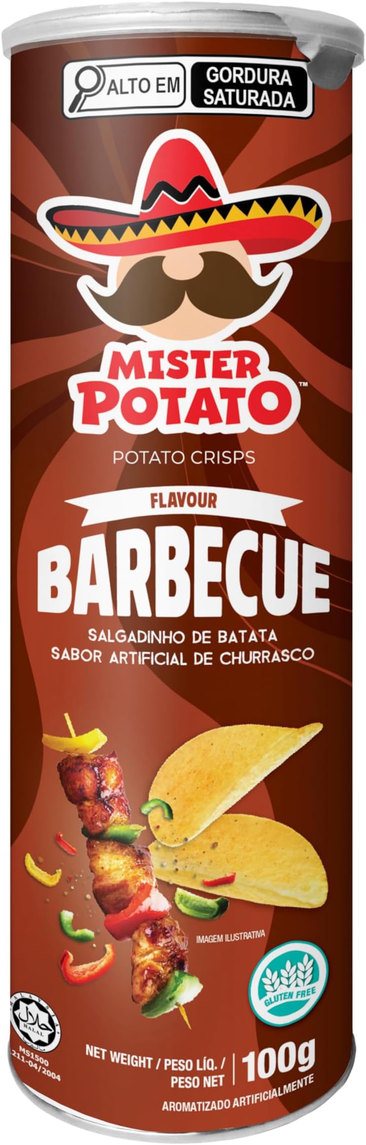 Mister Potato Crisps Barbeque Flavour Potato Chips, 3.53 oz ℮ 100 g