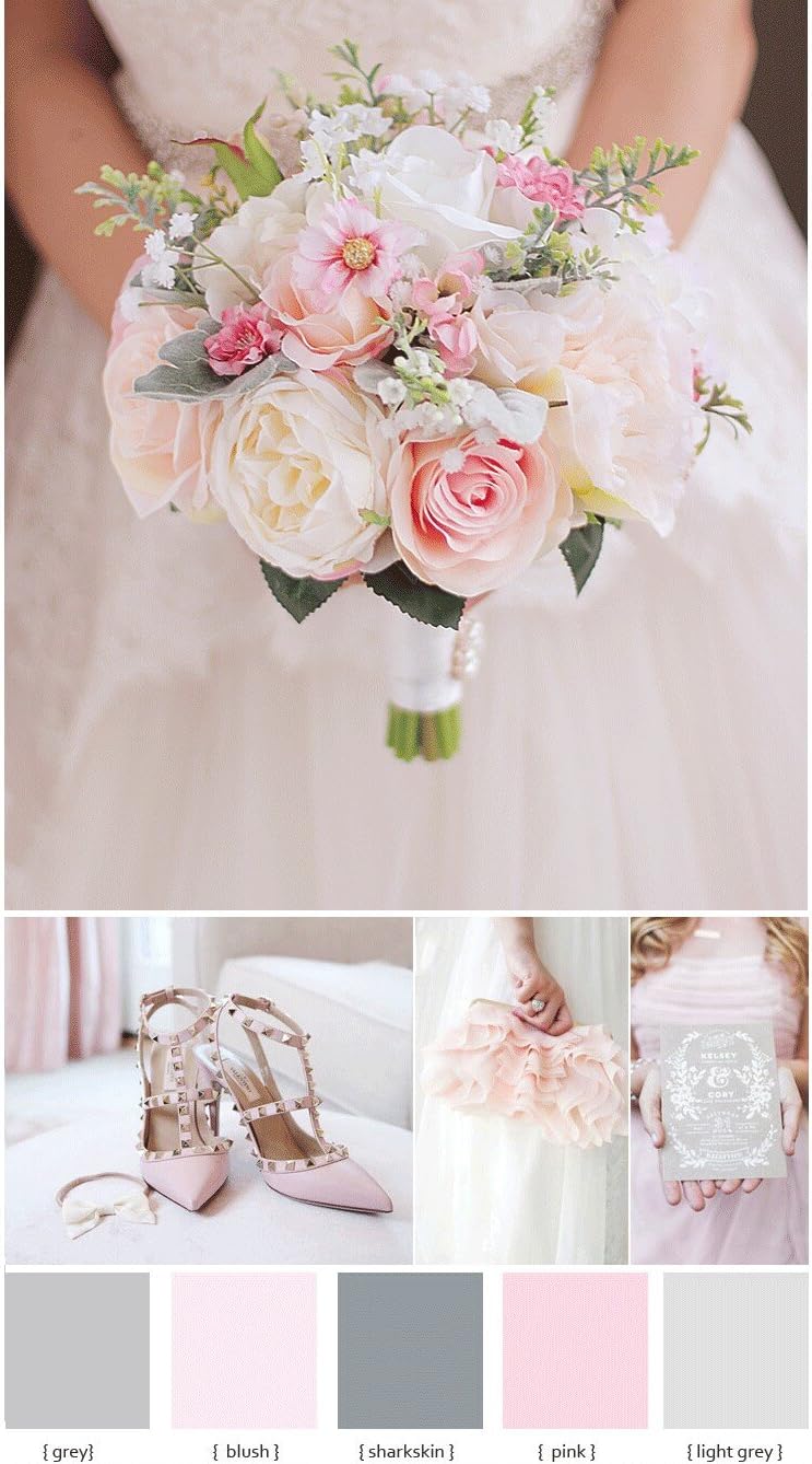 Handmade Custom Bridal Bouquets for Wedding, Bridal Bridesmaid Wedding Decoration Rose Artificial Bouquets, Wedding Party Decoration