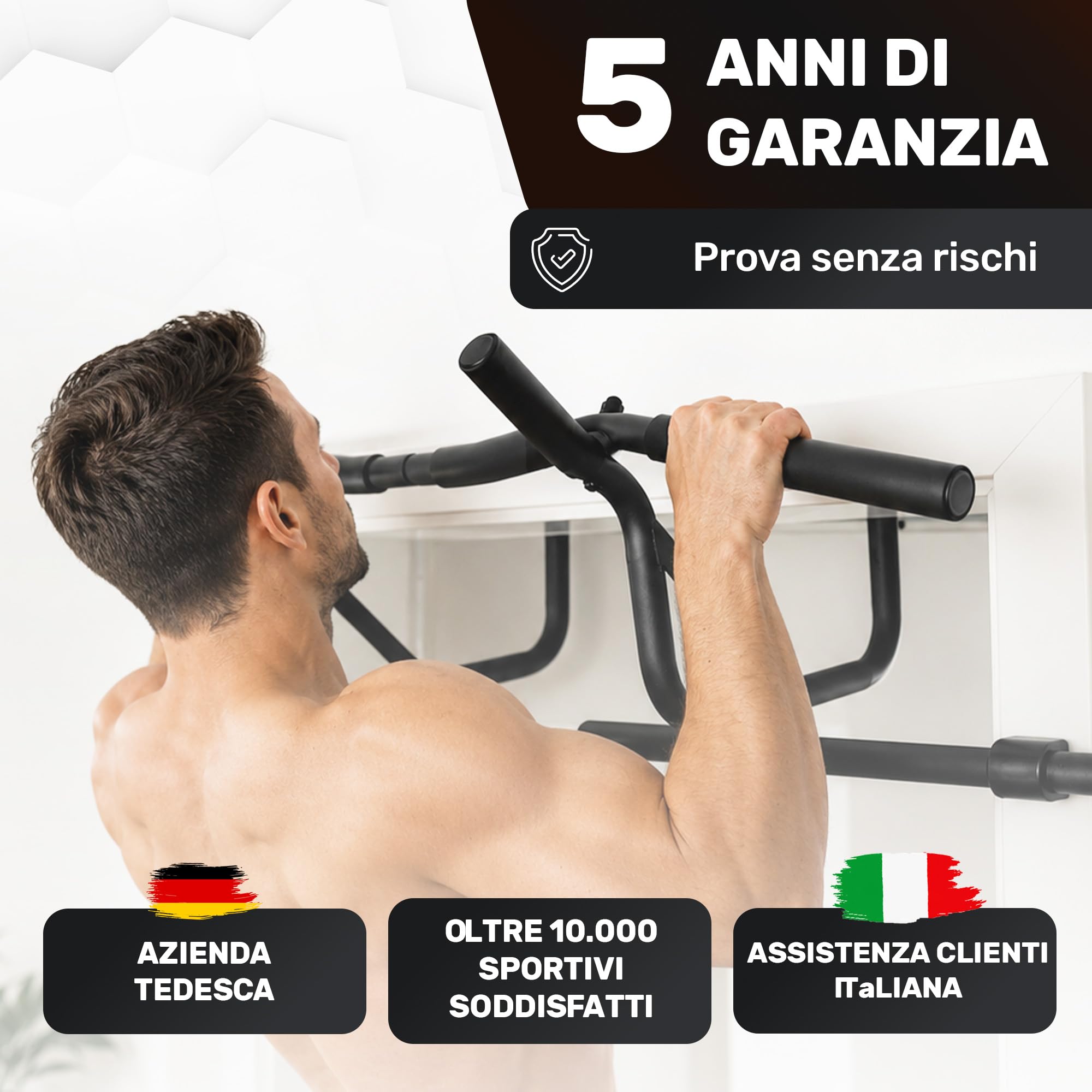 [NUOVO] Barra per trazioni telaio porta senza viti Fitness Barra I Pull per trazioni porta [7-22 cm] Pull Up Bar allenamento [design protetto]
