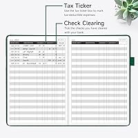 Vista 23 de Registro de cheques - Registros de cheques elegantes para chequera personal con registros de cheques y transacciones, registro de chequera de tapa