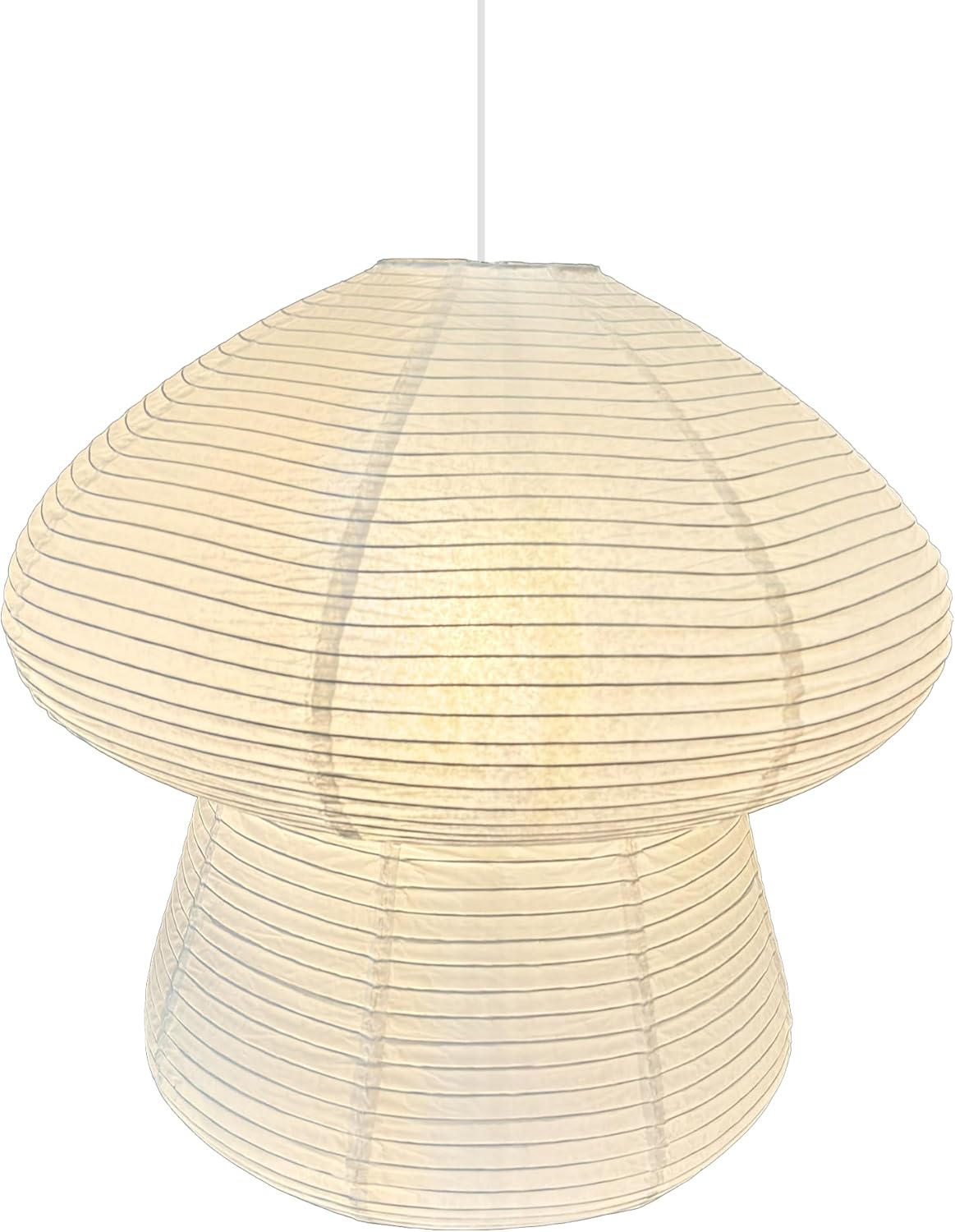 19.69inch (50cm) Large Mushroom Paper Lampshade, Indoor Chandelier, Cotton Paper Japanese-Style Lampshade, Indoor Decorative Atmosphere Artistic Lamp