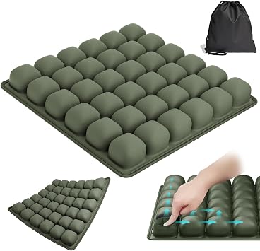 Inflatable Seat Cushion Press-to-Inflate Travel Airplane Car Office