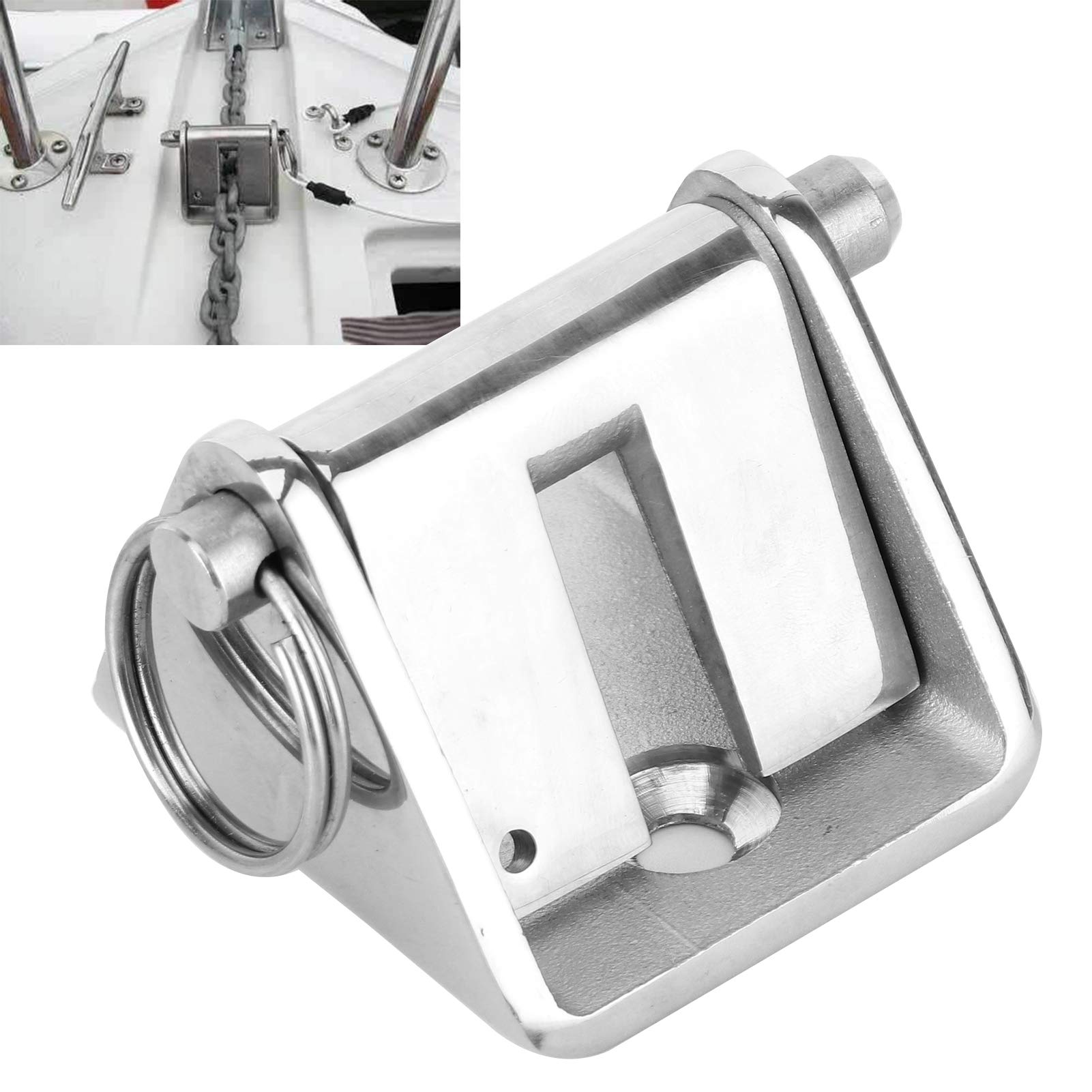 Butée D'ancre Chain Stop Marine Qiilu Bateau Marine Ancre Chaîne Bouchon Acier Inoxydable Stop Lock pour 5/16in (8mm) Chaîne