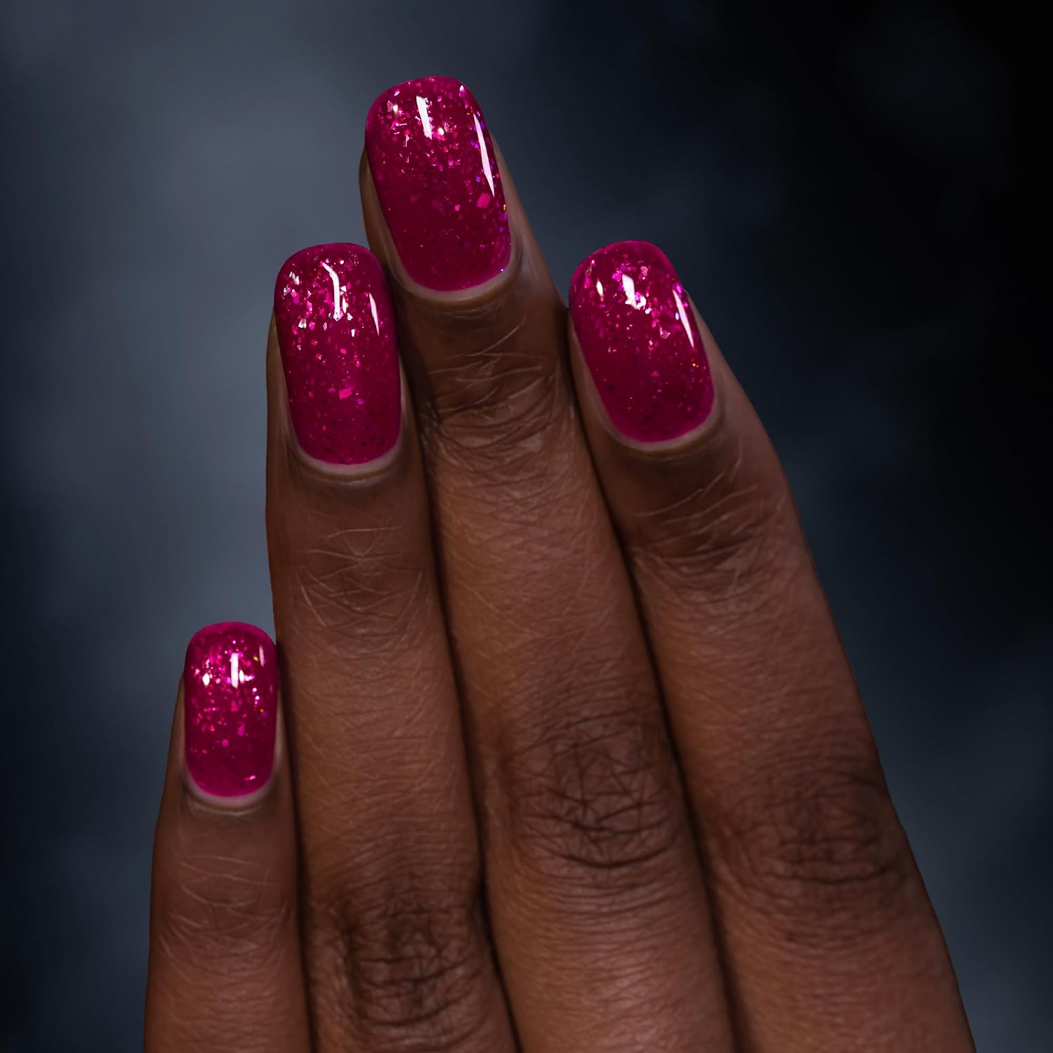 ILNP Curtain Call - Deep Magenta-Based Iridescent Flakie Shimmer Nail Polish