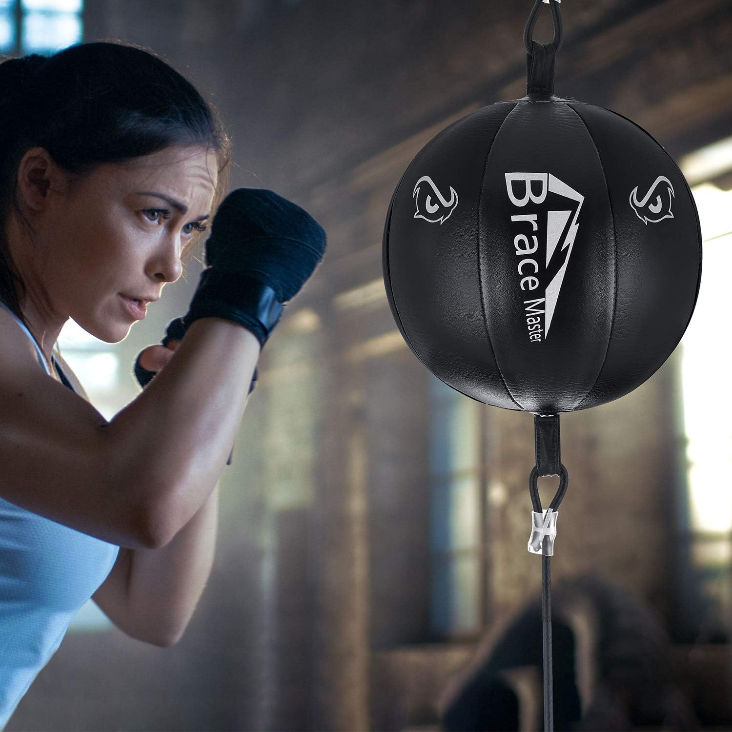 Brace Master Double-End Punching Bag Speed Bag Boxing Bag for Boxing MMA Speed Training Suit for Men & Women : Sports & Outdoors