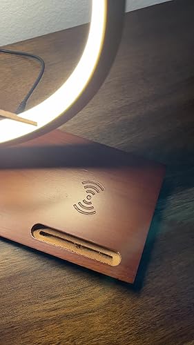 Nogy Lampada Da Tavolo LED Con Ricarica Wireless Qi, Orologio Digitale, Porta USB, Luminosità E Colore Regolabili (bianco Freddo/caldo/giallo) - 3