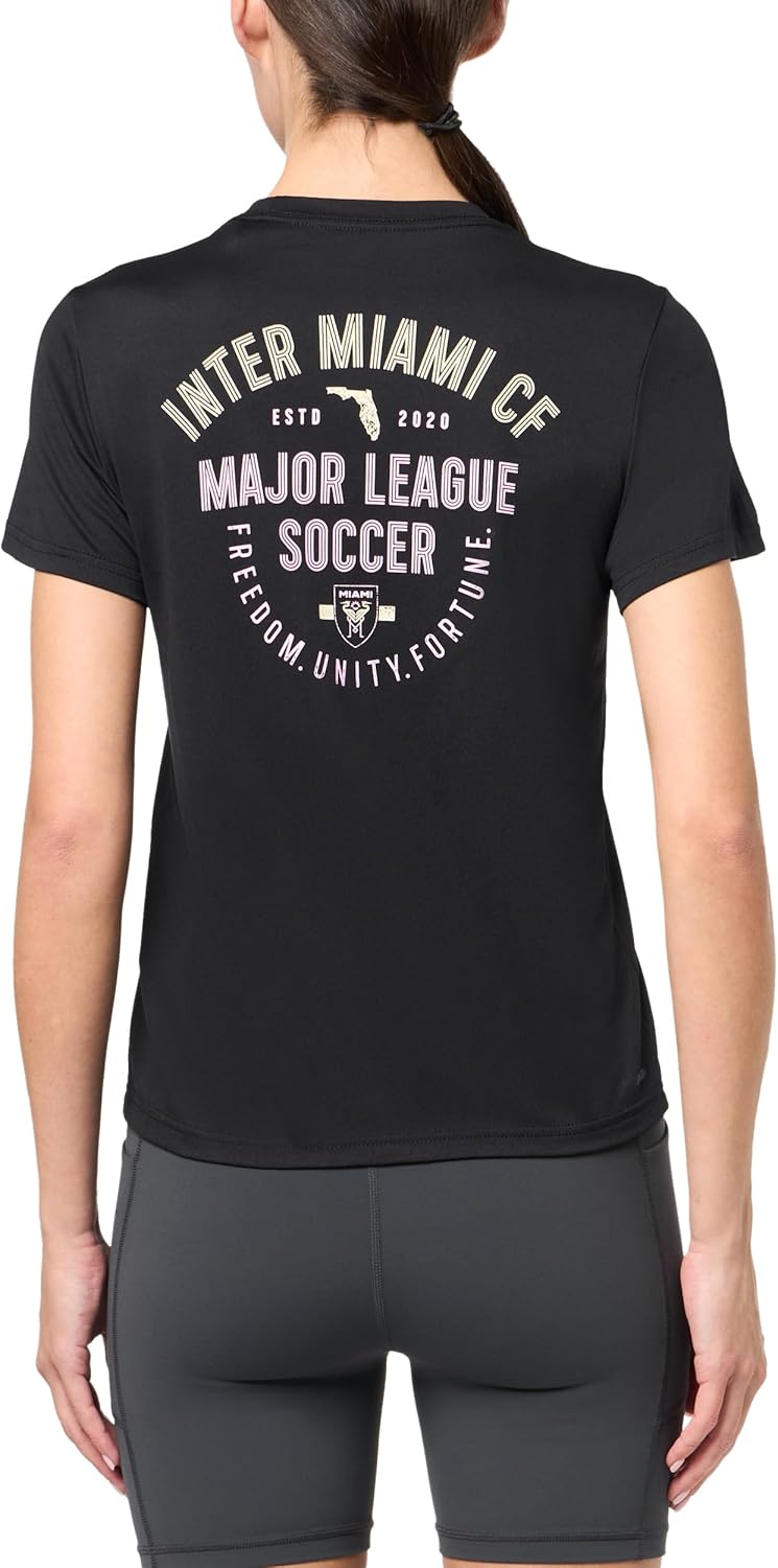 adidas Women's Inter Miami FC MLS Short Sleeve T-Shirt, White/Inter Miami, X-Large