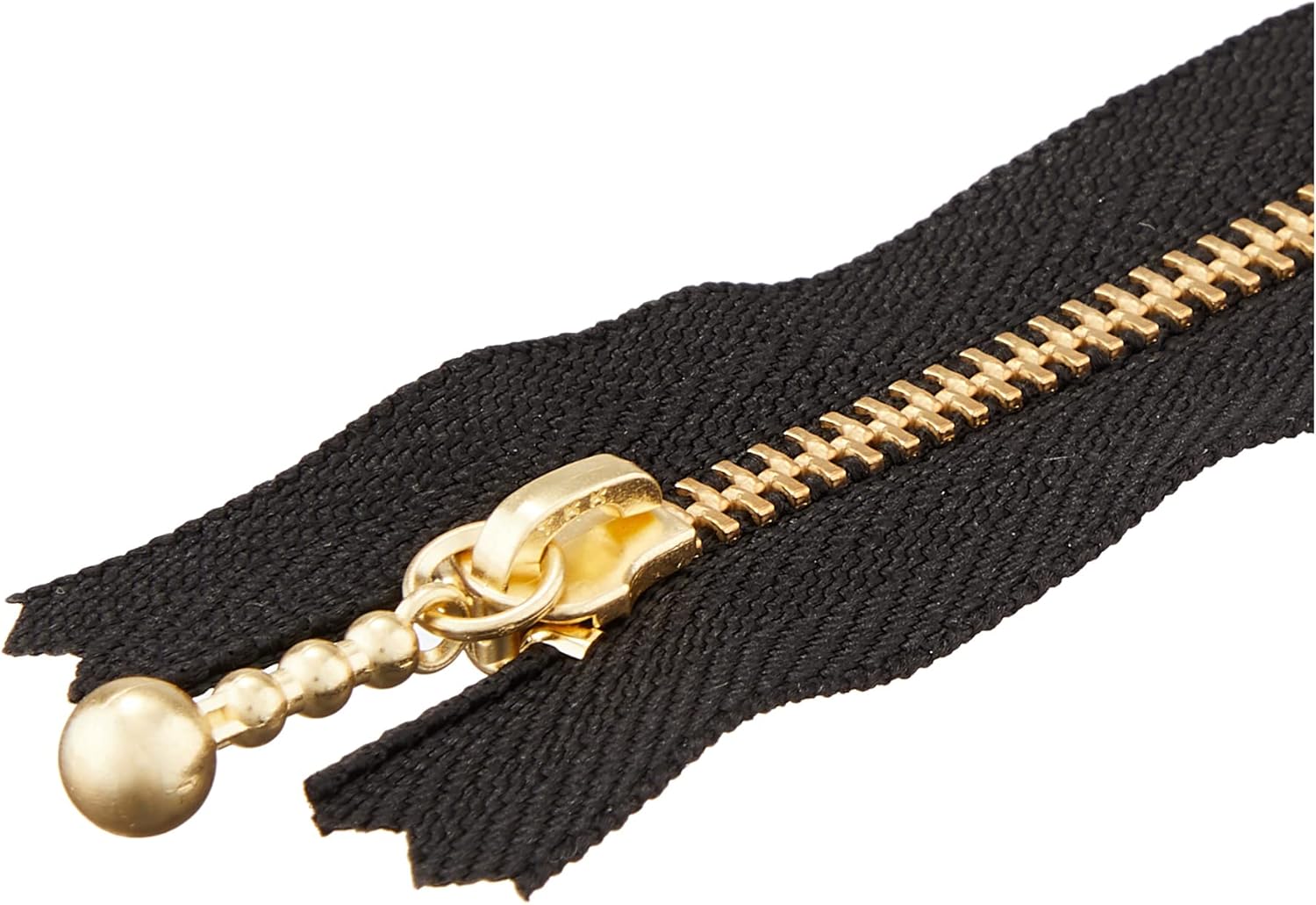Y.K.K 3MGC-20LS Gold Ball Zipper Closure Length 7.9 inches (20 cm), Light Color, 10 Colors, Total of 10 Pieces