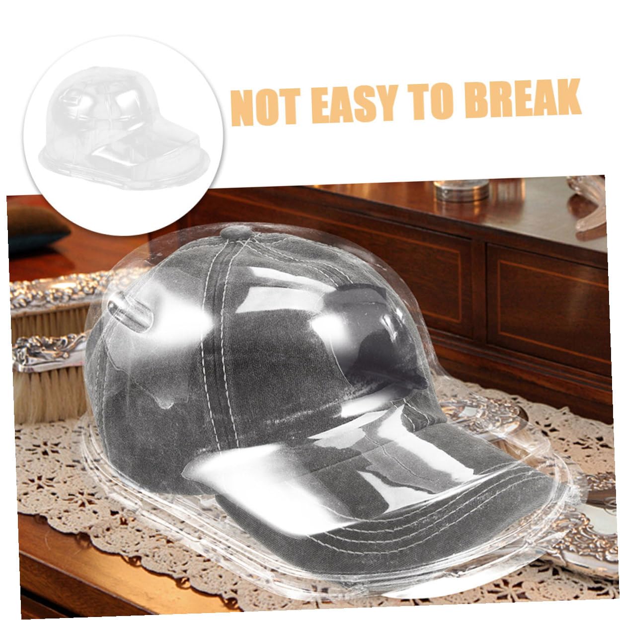 4 pezzi Cappelliera da Baseball Trasparente Supporto Espositore in Plastica Leggera e Compatta Custodia a Strati Anti Polvere e Deformazione per Uso e Negozio