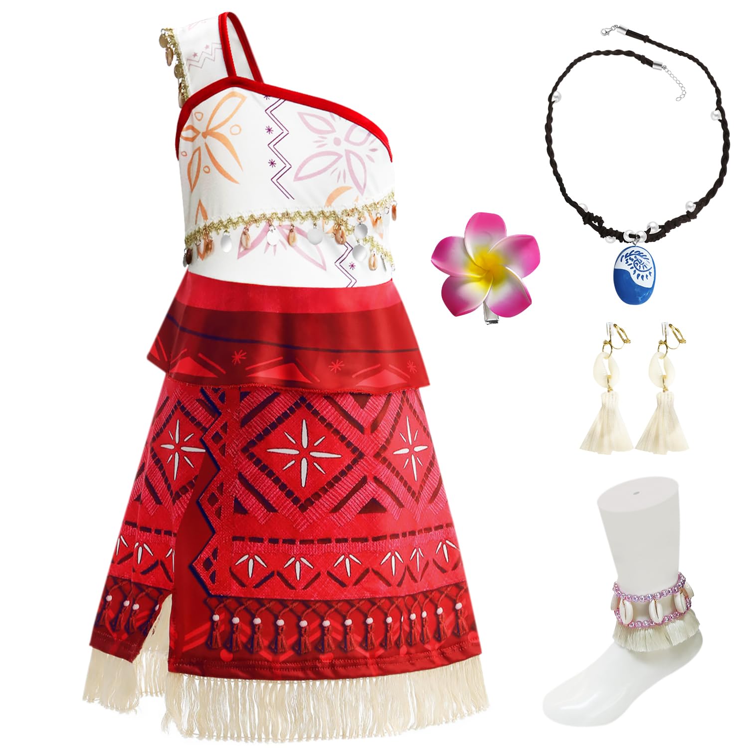 Esvaiy Princess Dress Up Costume for Girls, Fancy Ocean Adventure Costumes for Halloween Christmas Birthday Party