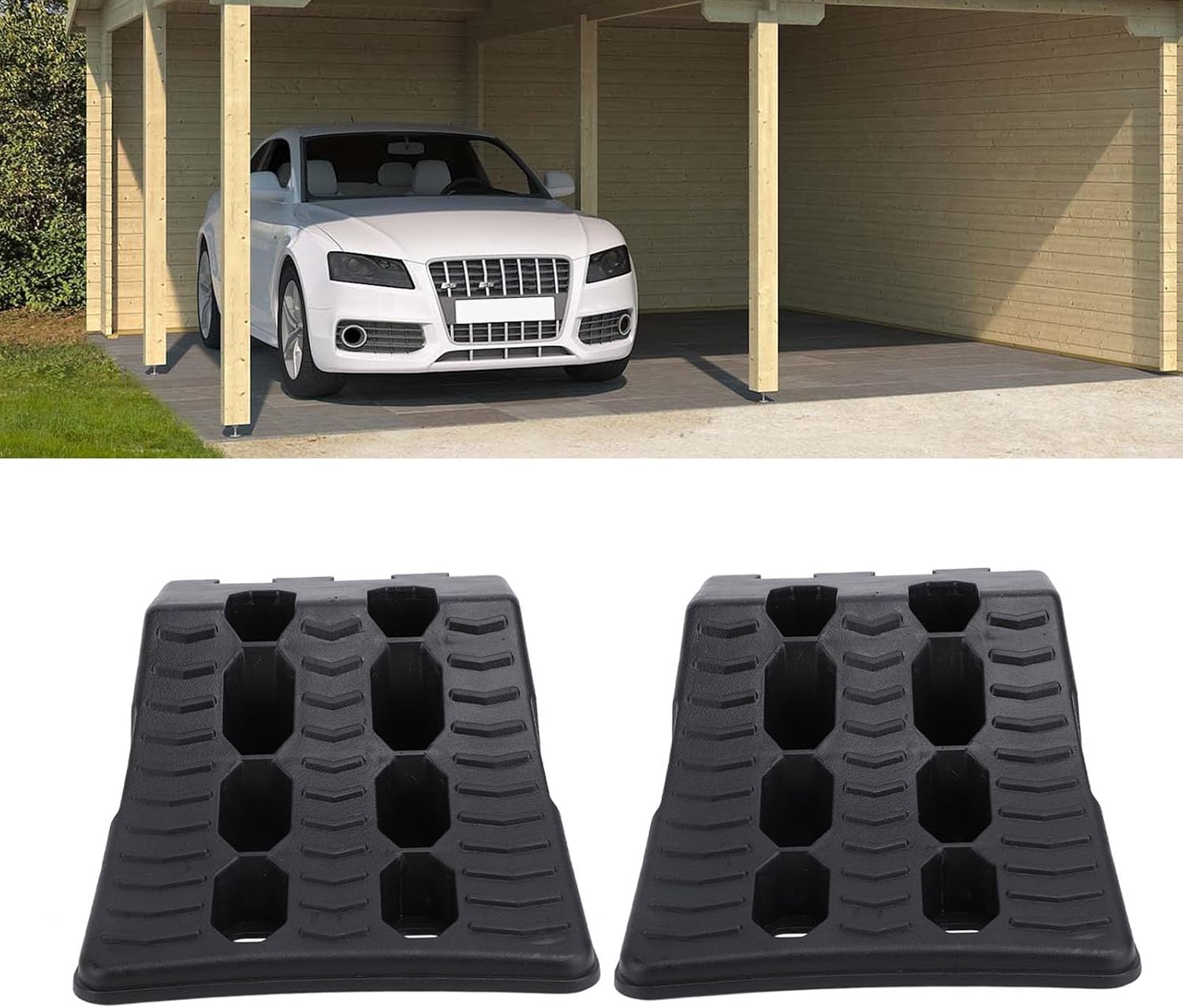 Wheel Chock Heavy Duty Anti Slip Stability Wheel Wedge RV Trailer for Travel Truck