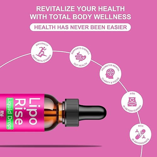 Miniatura 6 de BLUE VIBE Lipo Rise - Gotas líquidas, Lipo Rise Advanced Suplemento de apoyo general para la salud y el bienestar, fórmula de apoyo de energía