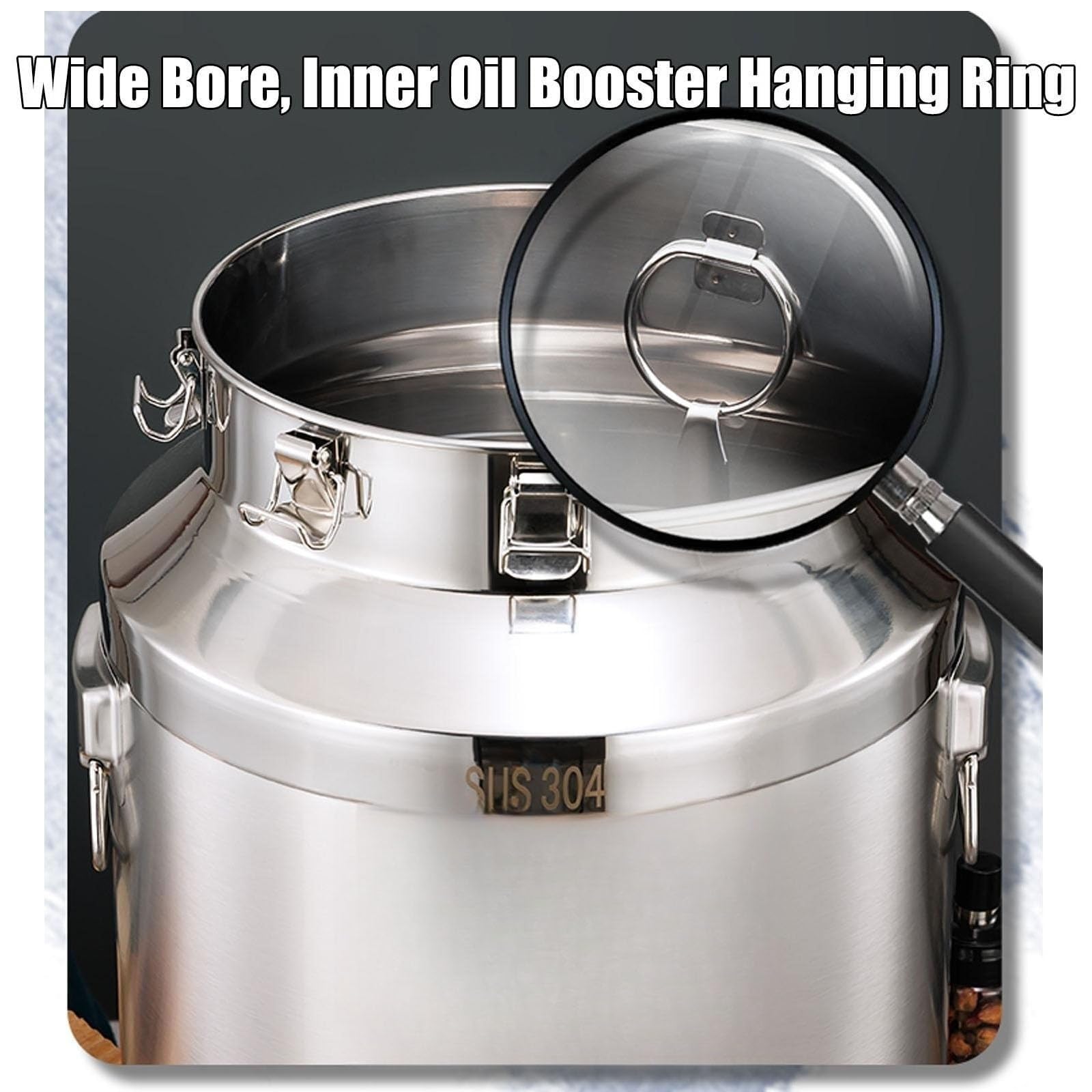 Fermentador de acero inoxidable, equipo de elaboración casera, cubo de fermentación con cierre de aire, fácil de limpiar, para almacenamiento de vino y alimentos, 40 o 76 litros