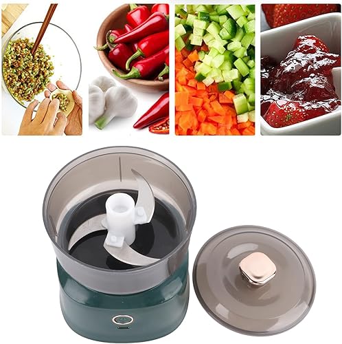 Miniatura 9 de Picadora eléctrica de alimentos con cuchillas de acero inoxidable de 5 tazas, trituración rápida, fácil de cocinar, molinillo de carne duradero y