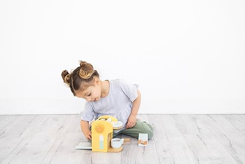 Miniatura 7 de Pearhead Barista in Training - Cafetera de juguete de madera, juego de juguete de simulación de madera para aprendizaje del desarrollo, juego de