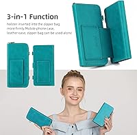 Vista 6 de Compatible con Samsung Galaxy S10 Plus - Funda tipo cartera con soporte para tarjetas, multifunción, 2 en 1, magnética, desmontable, para Glaxay