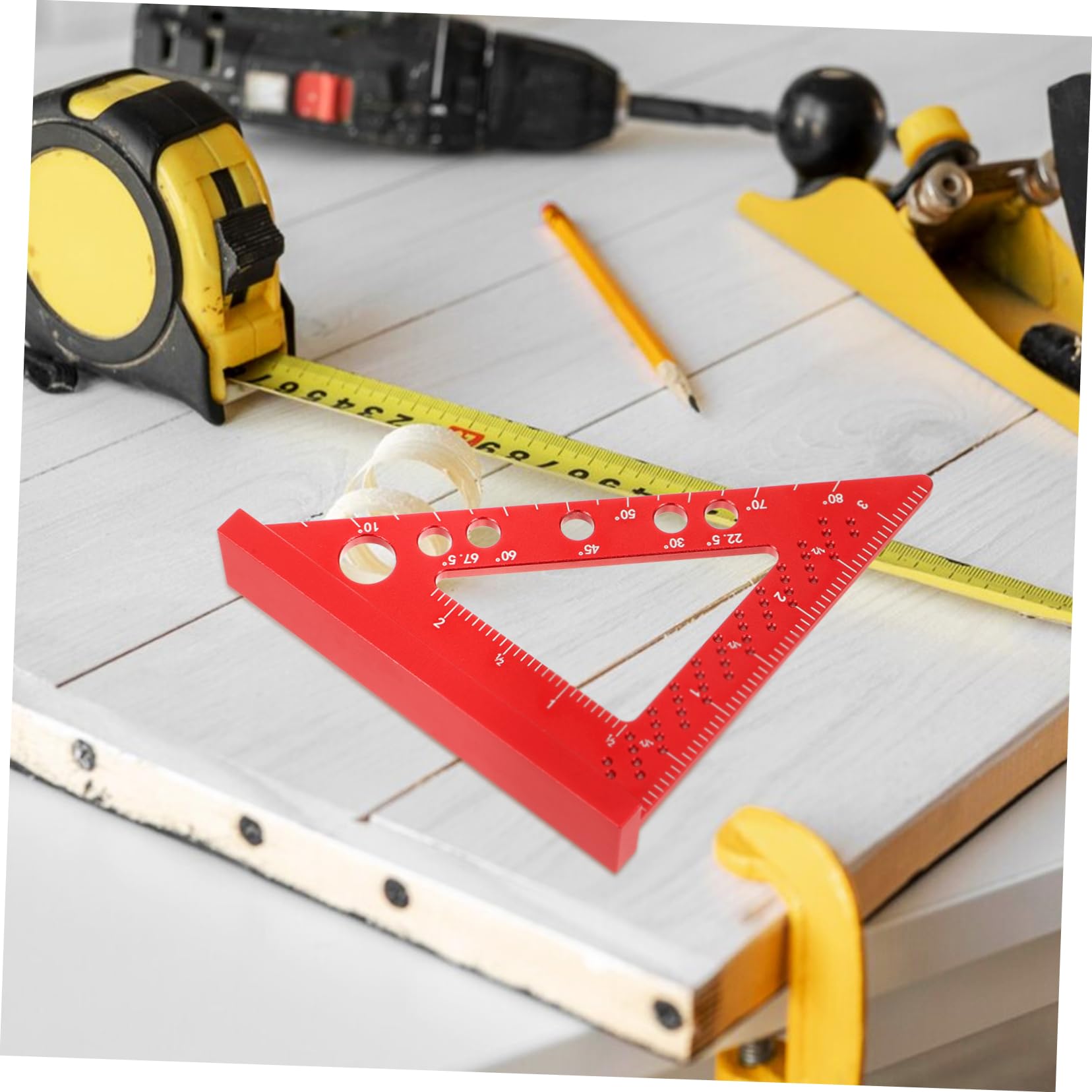 2 Pezzi Righello per Misurazione Strumento Portatile Falegnameria Precisione Alta e Design Compatto per Utilizzo Professionale e Hobbistico