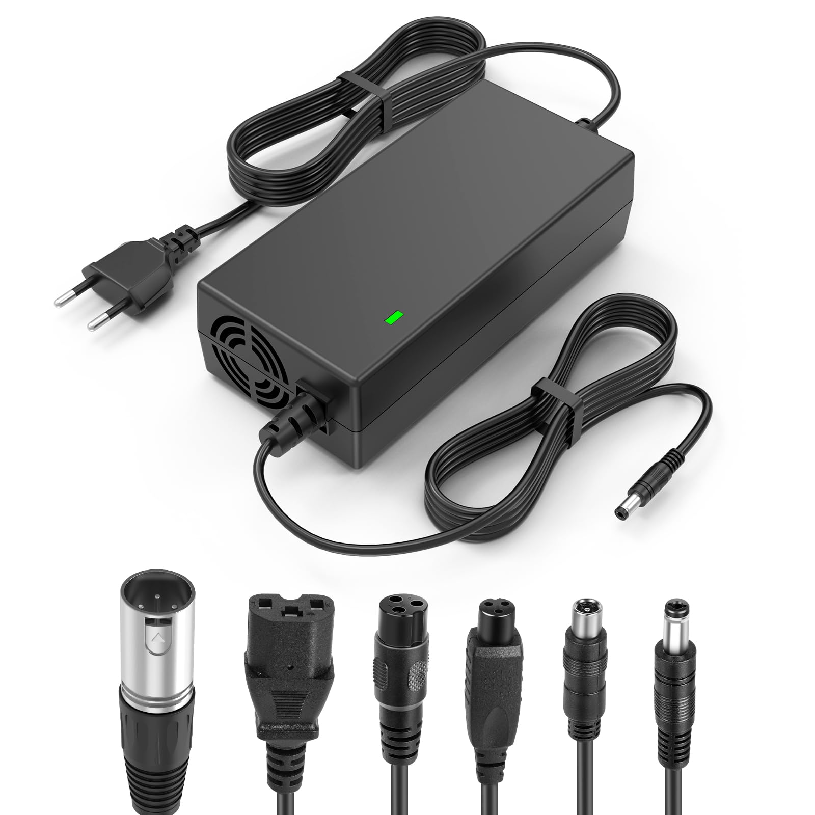 LabTEC 54,6 V 48 V 5 A Chargeur pour vélos électriques Câble de charge universel pour batteries lithium-ion 48 V 2 A 13 S, Scooters électriques