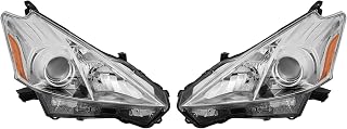 Front Halogen Headlight Left+Right Side for 2012-2014 Toyota Prius V For Halogen Models Projector Driver & Passenger Head Lights Direct Replacement Headlamps Assy Set Assembly (A Pair)