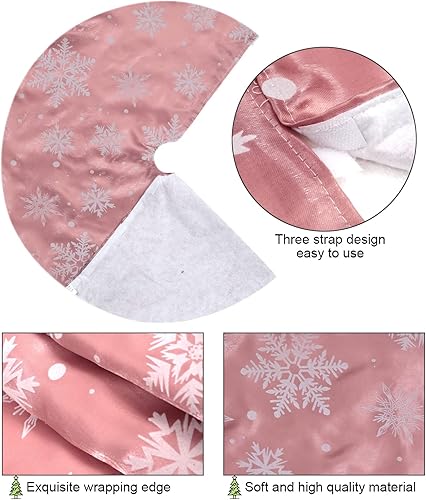 Miniatura 33 de Pie de árbol de Navidad FLASH WORLD, con estampado de nieve (color blanco, 36 pulgadas)