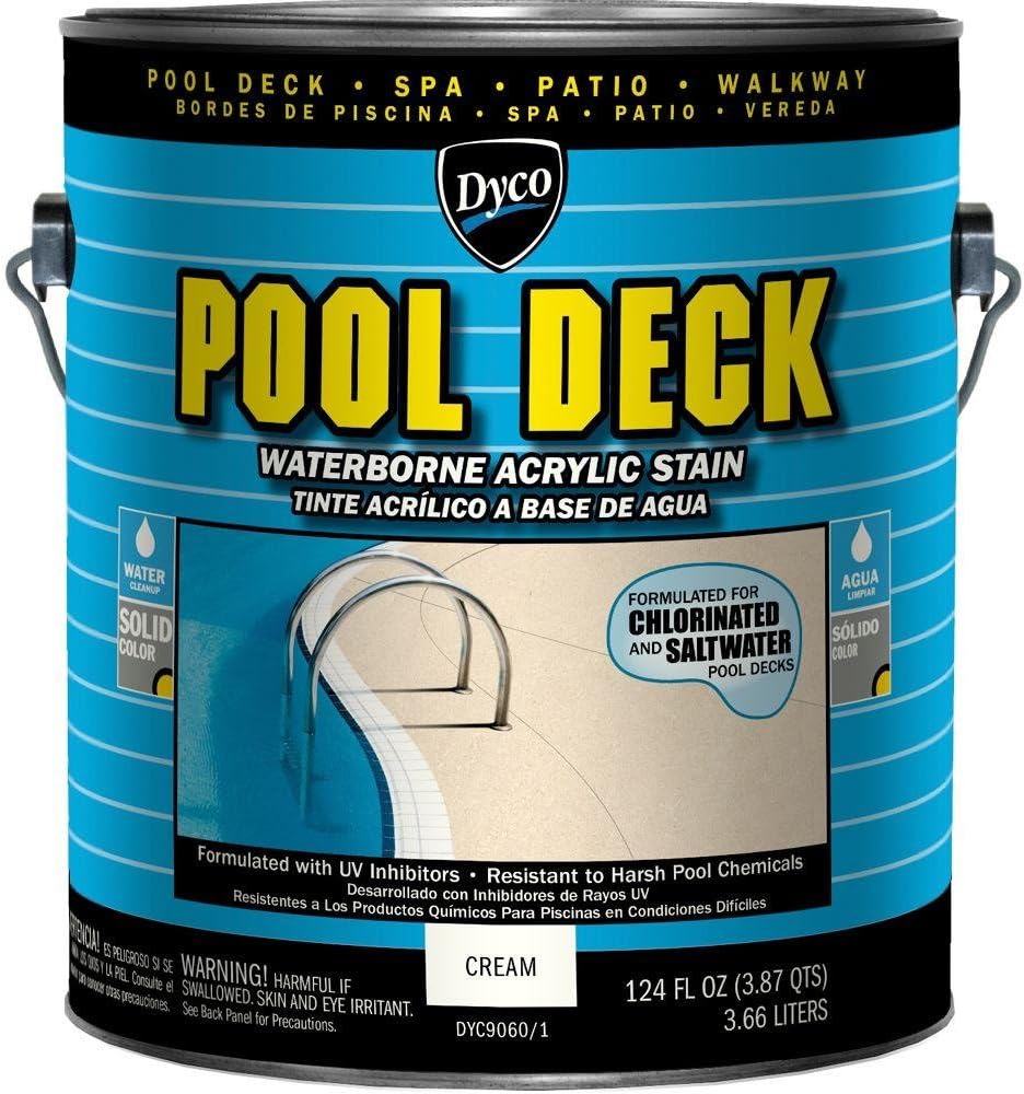 Pool Deck 1-gal. 9060 Cream Low Sheen Waterborne Acrylic Stain