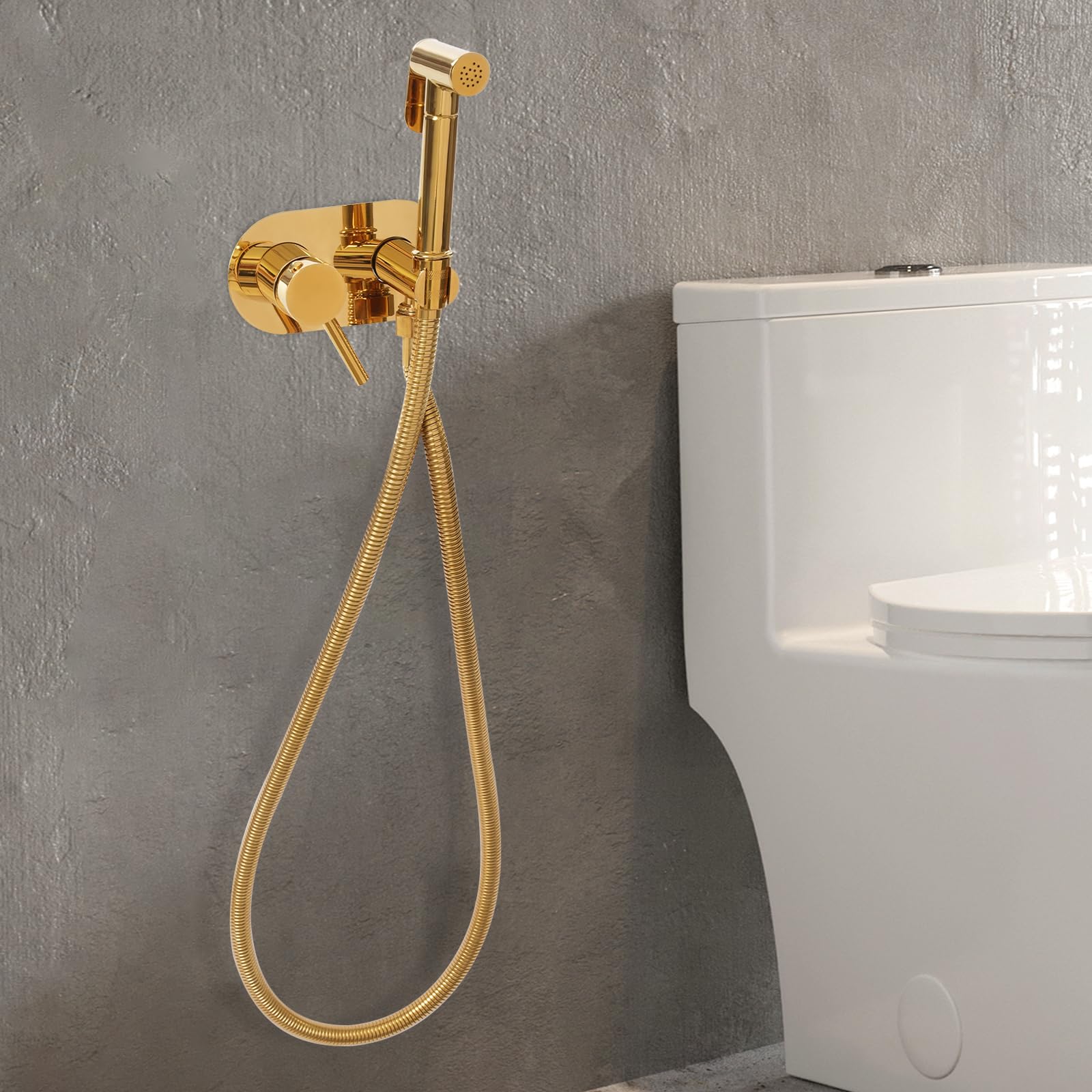 Set per bidet per l'igiene personale, a mano, in acciaio inox, per bidet e bidet regolabile, per l'igiene personale