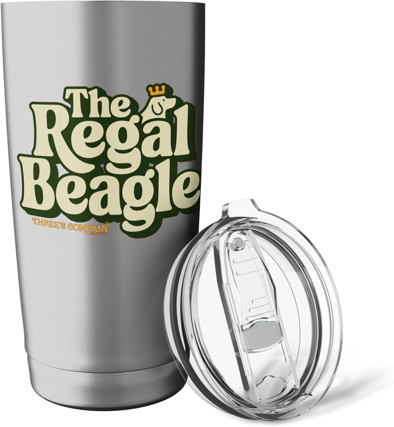 The Regal Beagle Vintage Three's Company 1980's Logo Stainless Steel Insulated Tumbler