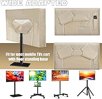 Vista 7 de IC ICLOVER Funda para soporte de TV móvil de 30 a 32 pulgadas, cubierta impermeable para TV al aire libre para soporte rodante, protector
