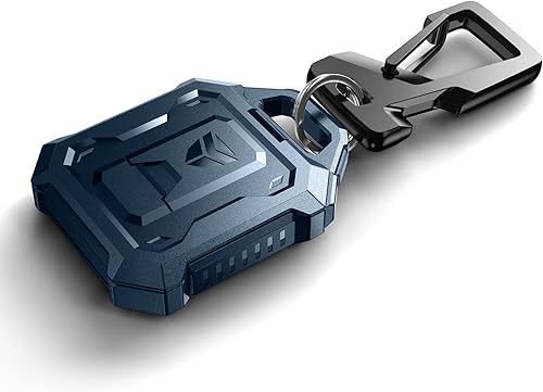 Dexnor Funda de cuerpo completo a prueba de golpes para AirTag, funda protectora antipérdida, llavero con llavero y mosquetón