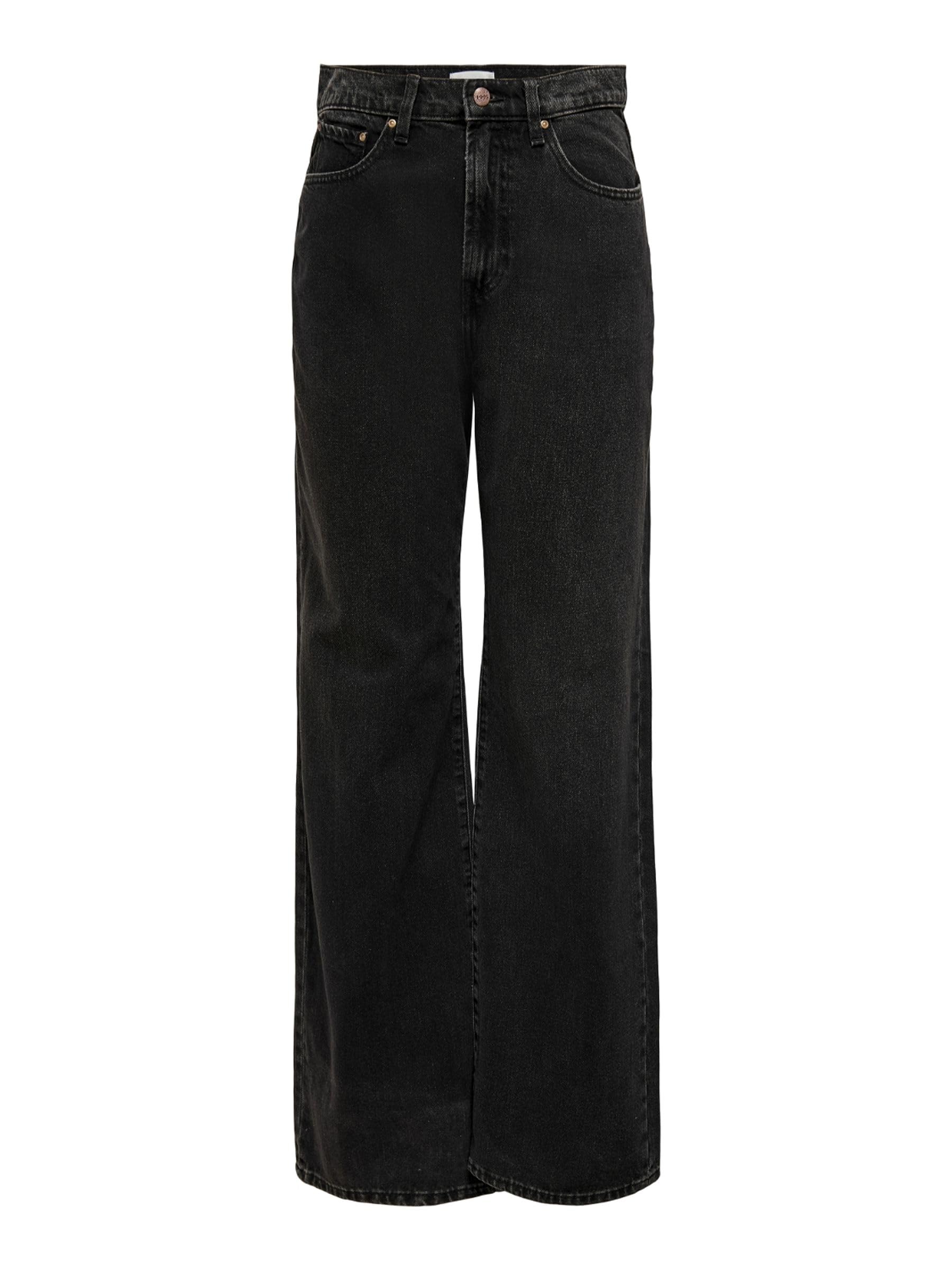 Only ONLHOPE Ex HW Wide DNM ANA129 Noos, Jeans da Donna, Black Denim, 30/34