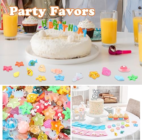 Miniatura 5 de Barydat 400 piezas de mini figuras de animales de resina a granel para bromas, esconderse, manualidades, juguetes en miniatura de resina pequeña,