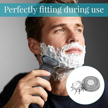 8 PCS Replacement Shaver Head Compatible with Pitbull Skull,Electric Shaver Replacement Blades,Shaver Replacement Heads Compatible with Pitbull Gold Pro,Shaver Replacement Heads(Silver)