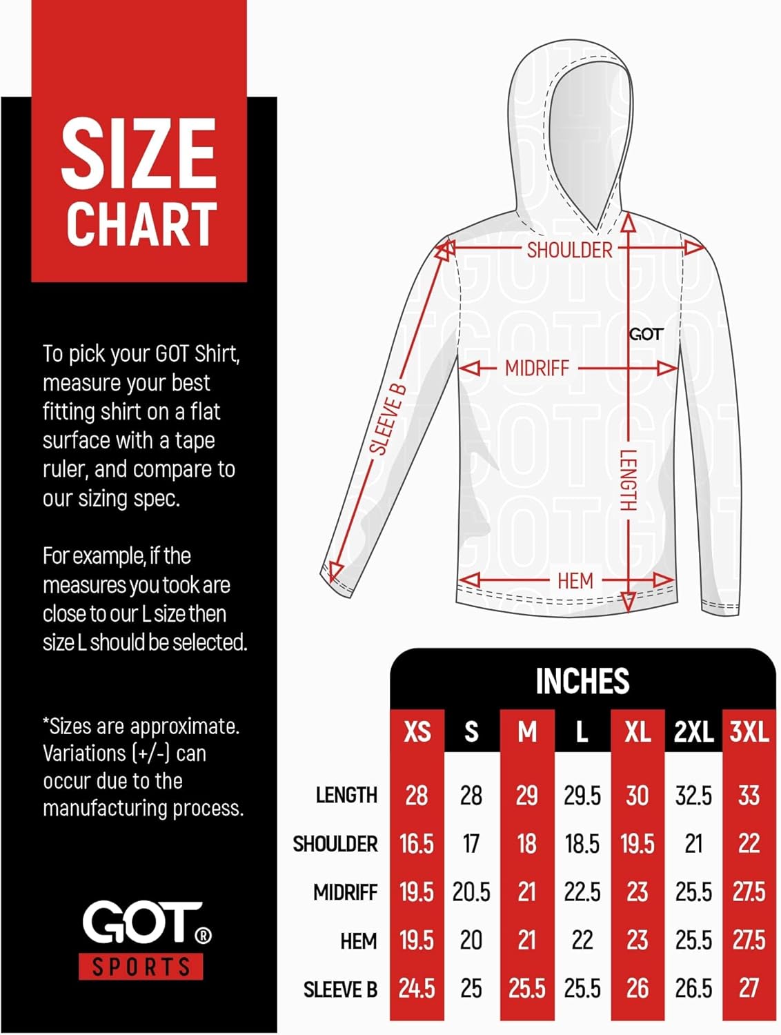 GOT Sports UPF 50+ Hooded Fishing Shirt for Men Women - Long Sleeve Hoodie T Shirts - UV Sun Protection, Lightweight - Image 5