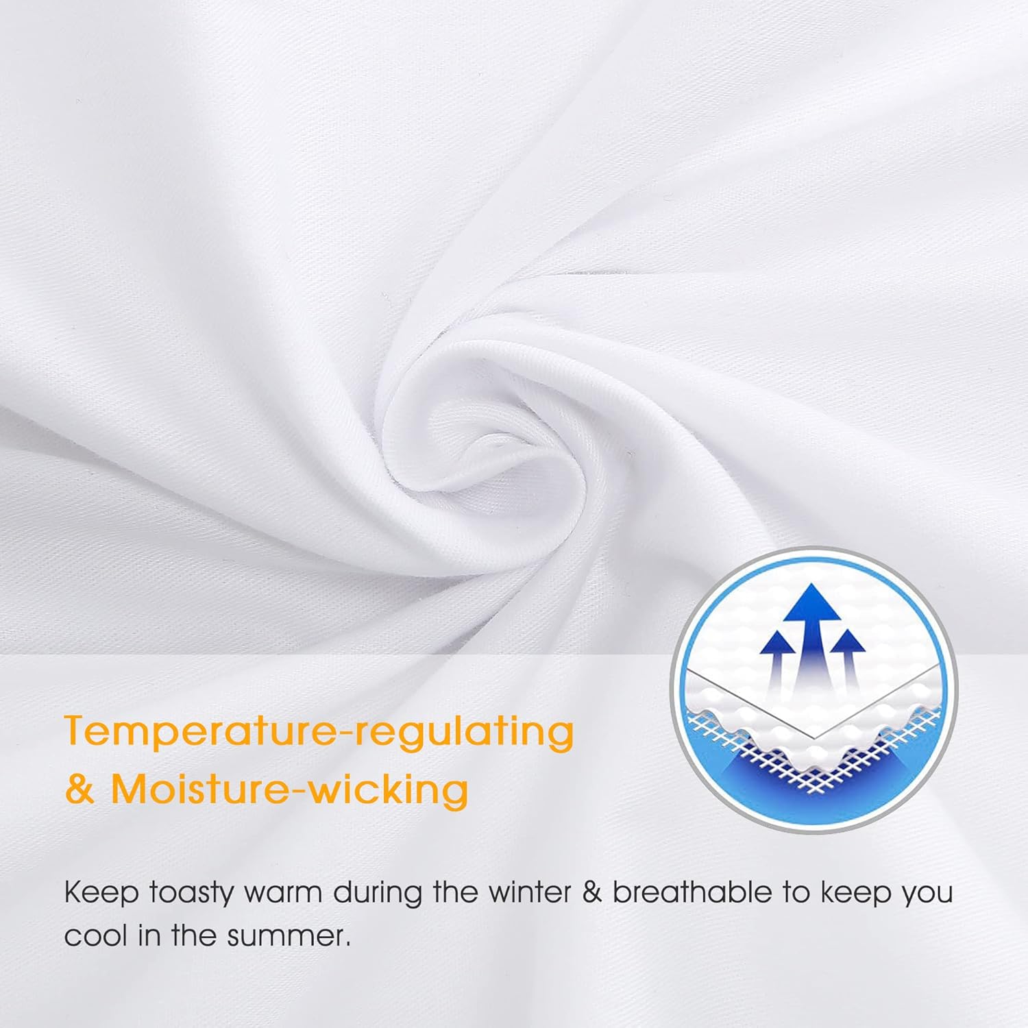 Sleep Better with White Cotton Pillowcases Set of 4 - Queen Size Pillow Cases with Zipper 400 Thread Count Cooling & Breathable Pillow Protectors 20" x 30"