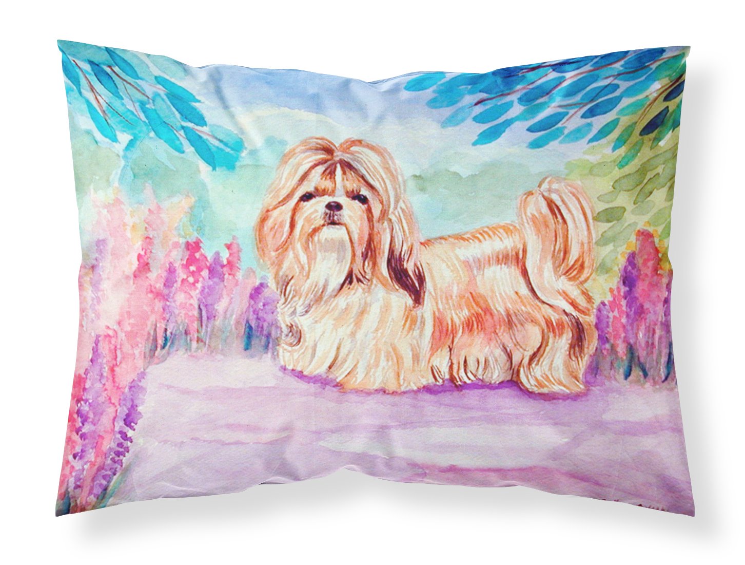 Taie d oreiller Shih Tzu en tissu absorbant la transpiration grand format multicolore 7136pillowcase