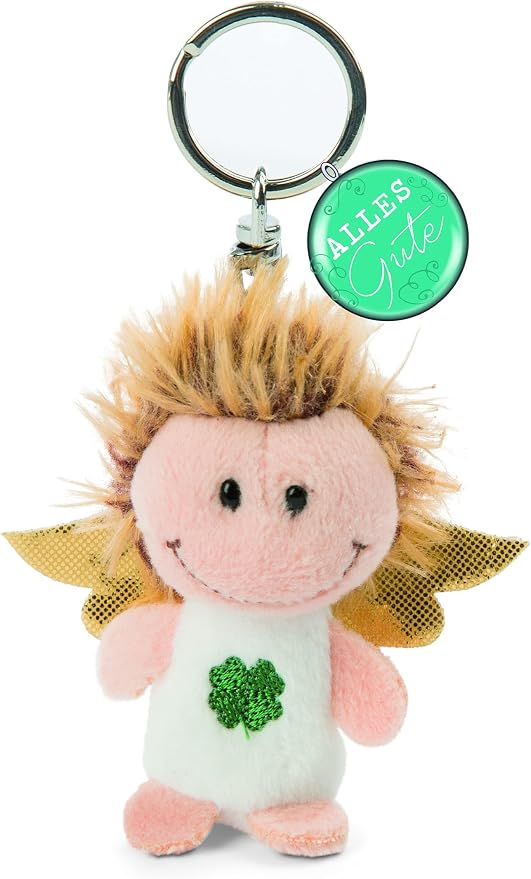 NICI 47523 - Llavero con diseño de ángel con trébol de peluche (7 cm)