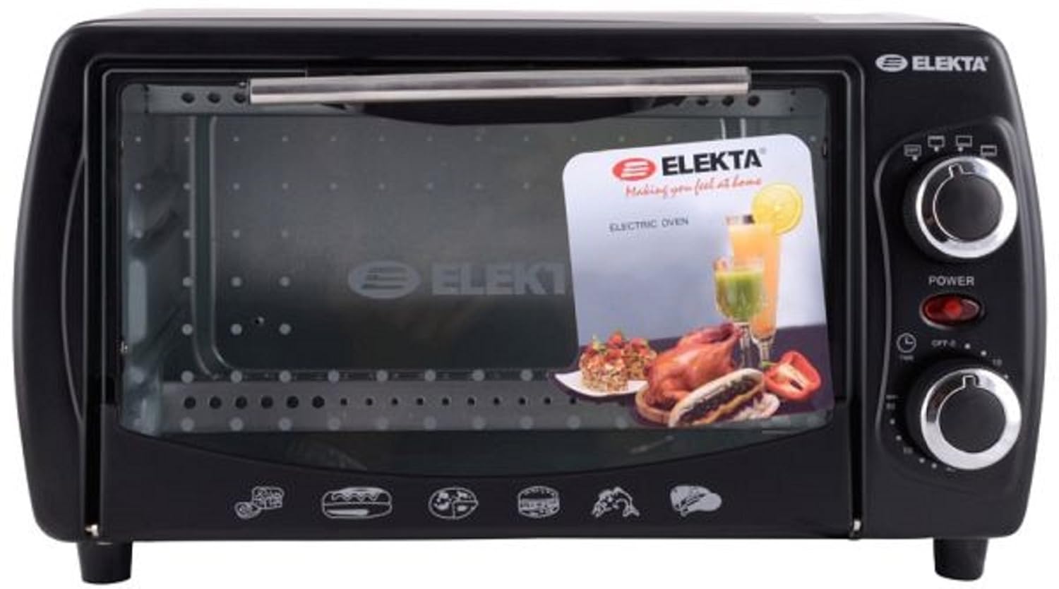 Buy ELEKTA 9Litres 1000Watt Grill Oven Toaster (Black) OTG Online at