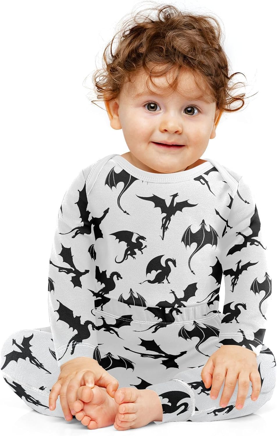 vvfelixl Baby Bodysuits Pants Sets Guitar Headphones Long Sleeve Baby Clothes For Boys Girls 0-24M Black - Image 2