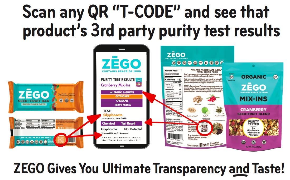 ZEGO Foods Organic Superfood Oatmeal & Muesli, Certified Gluten Free (Cinnamon Twist) 13oz