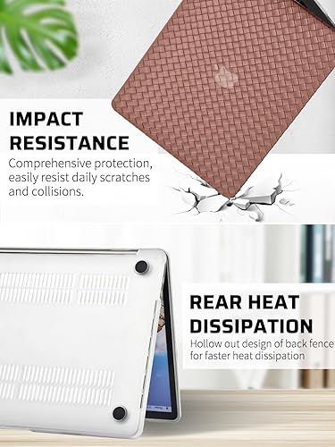 Miniatura 22 de Seorsok Compatible con MacBook Air de 13 pulgadas 2022 2021 2020 2019 2018 versión A1932 A2179 M1 A2337 Touch ID, elegante funda rígida de plástico