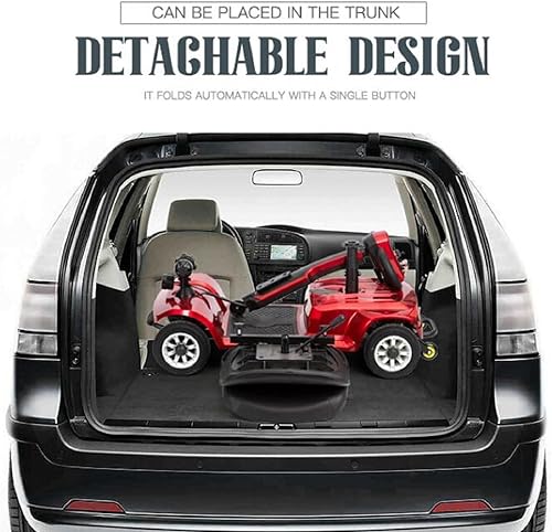 Miniatura 2 de Scooter de movilidad de 4 ruedas  Dispositivo móvil eléctrico para silla de ruedas ayuda de movilidad de viaje para adultos  Plegable, plegable y