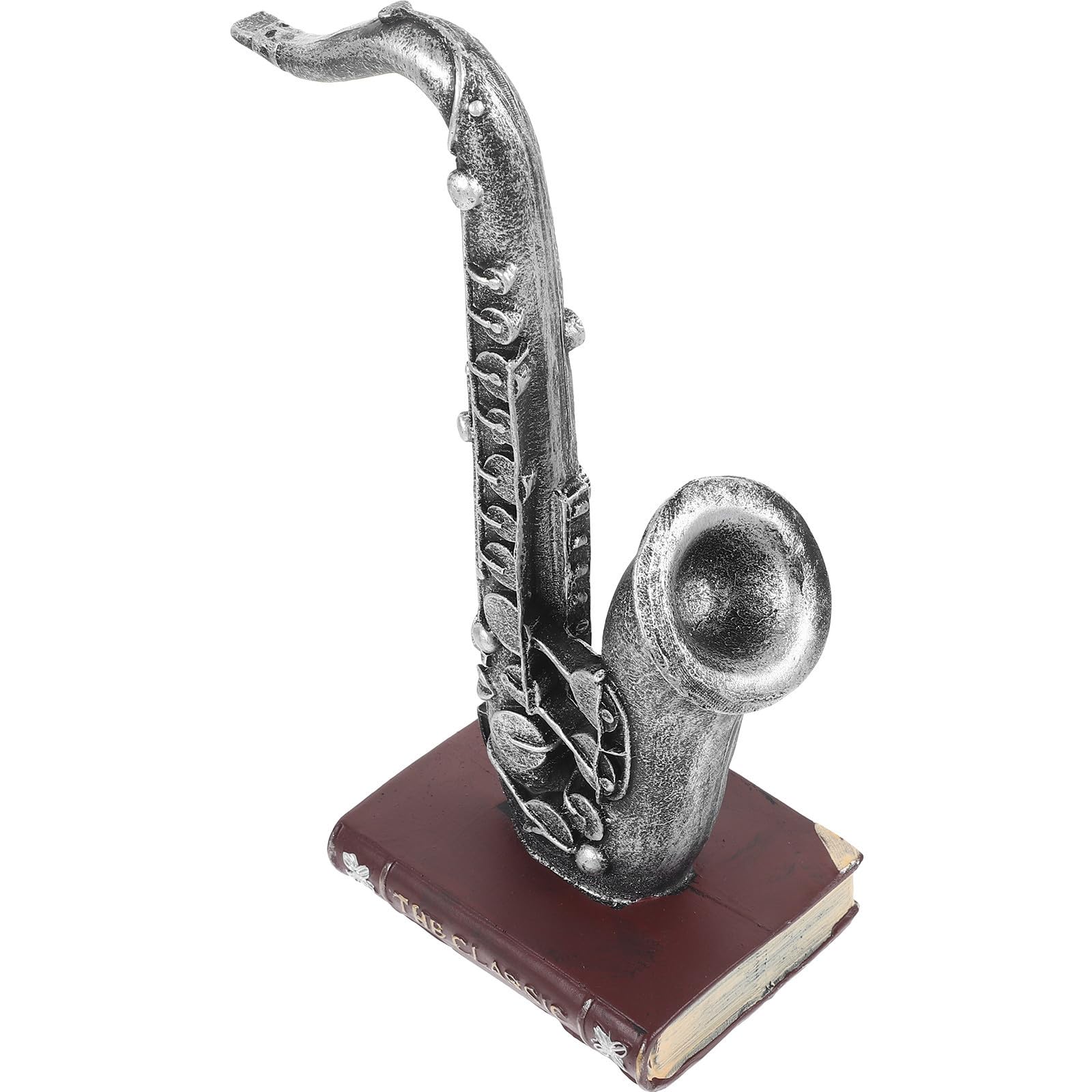 Adorno de instrumento musical de resina para decorar un salón estético