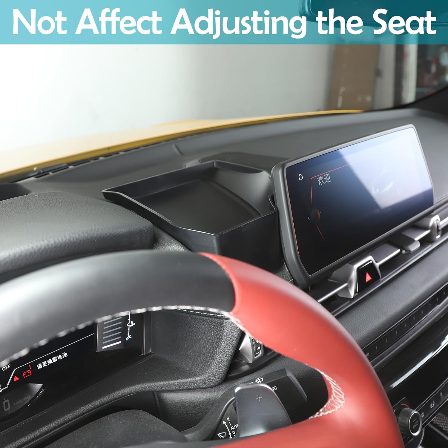 Cheayar Dashboard Storage Box for Toyota Supra GR A90/A91 MK5 2019-2022, Console Storage Tray Organizer, ABS Dash Panel Tray Organizer