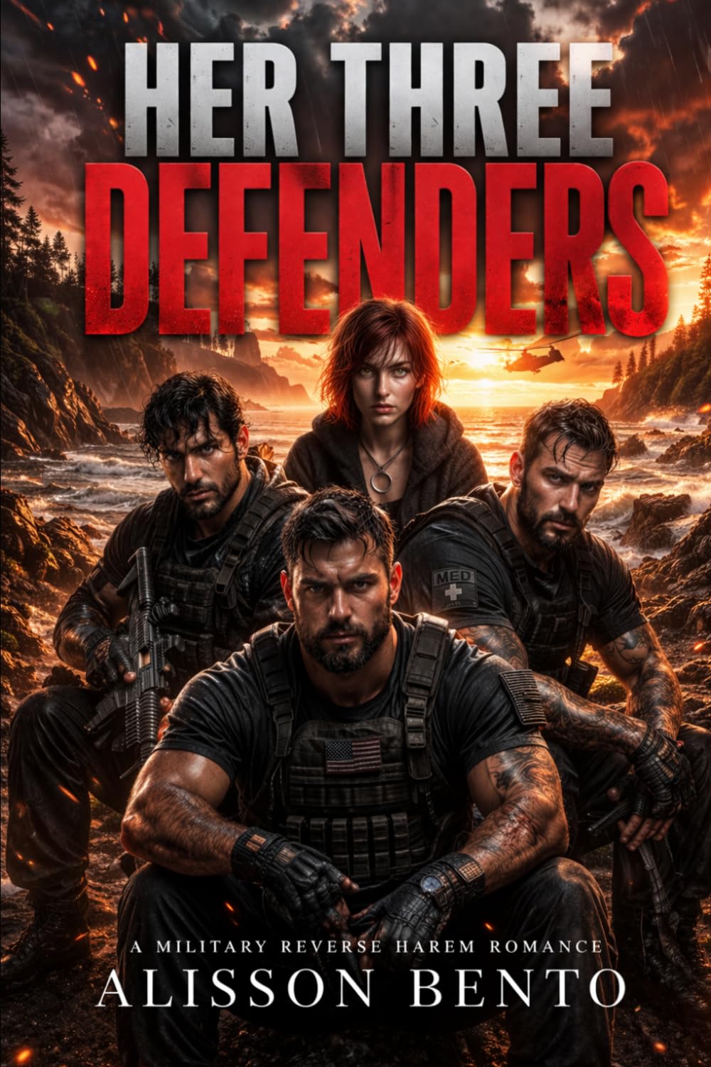 Her Three Defenders: A Military Reverse Harem Romance (Delta Shield Rescue)