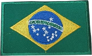 TrendyLuz Brazil Brazilian Brasil Brasileiro National Country Flag Embroidered Hook & Loop Patch