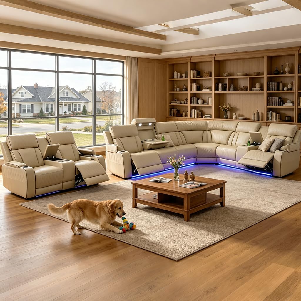 Beige / Sectional+Loveseat