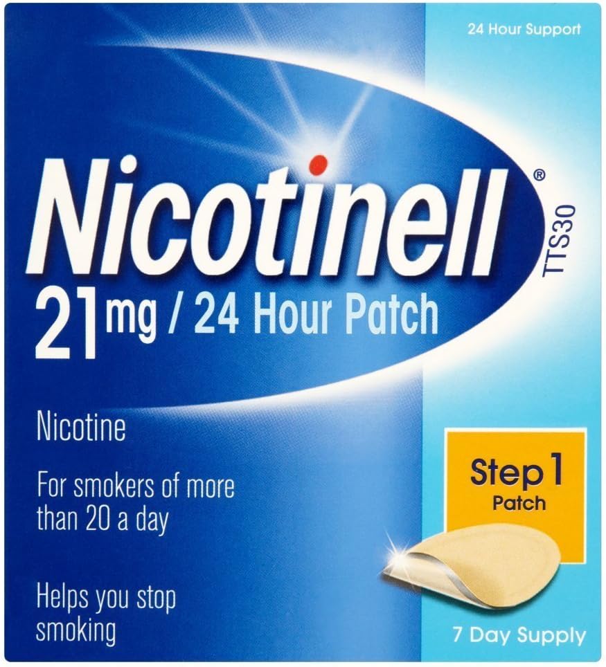 Nicotinell Nicotine Patch, Quit Smoking Aid Step 1, 24 Hour Patch, 21